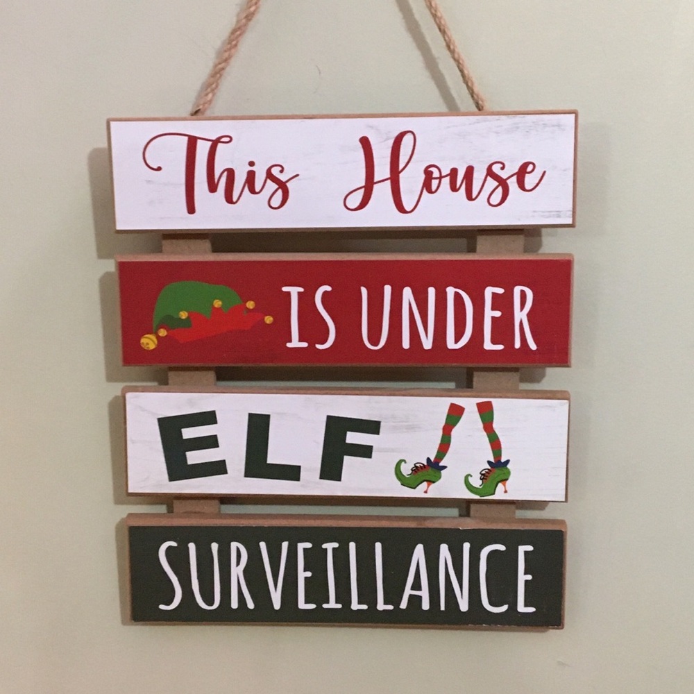 Festive Holiday Sign - Red, Green, White